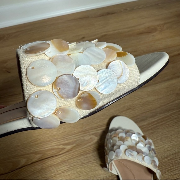 Talbots KERI SHELL EMBELLISHED SLIDES Sandals Women’s Size 9M - Picture 7 of 9